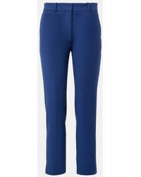 JOSEPH - Bing Court Cotton-Blend Slim Pants - Lyst