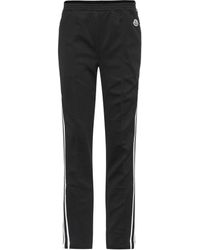 Moncler Pantalon de survêtement en coton mélangé - Noir