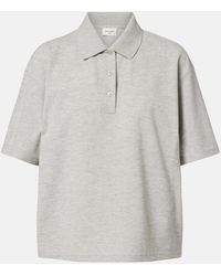 Saint Laurent - Cassandre Cotton-Blend Pique Polo Shirt - Lyst