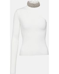 GIUSEPPE DI MORABITO - Crystal-embellished Wool-blend Top - Lyst