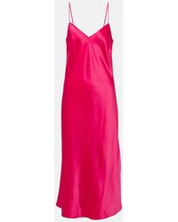 Eres - Silk Satin Slip Dress - Lyst
