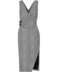 Altuzarra Lazarus Checked Wool-blend Dress - Black