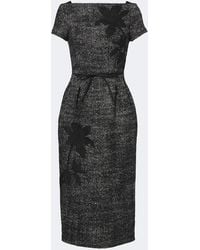 Erdem - Embroidered Wool-Blend Midi Dress - Lyst