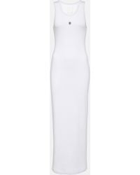 Givenchy - Ribbed-knit Cotton Jersey Maxi Dress - Lyst
