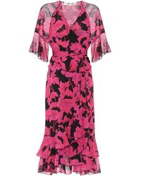 Diane von Furstenberg Robe portefeuille Zion imprimée en nylon - Multicolore