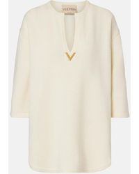 Valentino - Vgold Virgin Wool Sweater - Lyst