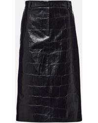 Stella McCartney - Gonna Midi Croco - Lyst