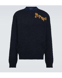Marni - Pullover in lana vergine con logo - Lyst