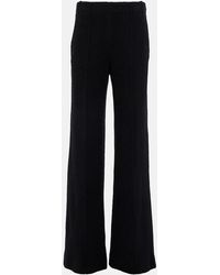 Chloé - High-Rise Flared Virgin Wool Pants - Lyst