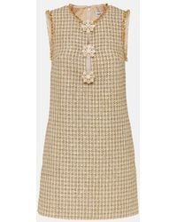 Self-Portrait - Embellished Boucle Minidress - Lyst