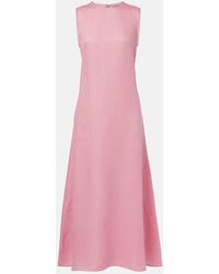 Asceno - Vestido Midi Tallin De Lino - Lyst