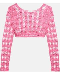 Anna Kosturova - Bella Crochet Cotton Crop Top - Lyst