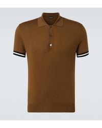 Tom Ford - Cotton And Silk Polo Shirt - Lyst