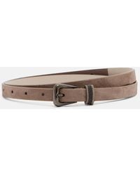 Brunello Cucinelli - Monili Suede Belt - Lyst