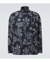 Giorgio Armani - Printed Cotton Seersucker Shirt - Lyst