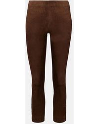 Vince - Suede Slim Pants - Lyst