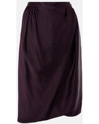 Vivienne Westwood - Drunken Striped Draped Checked Midi Skirt - Lyst