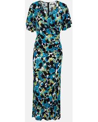 Diane von Furstenberg - Vestido midi con estampado floral - Lyst