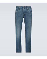 Gucci - Washed Denim Tapered Jeans - Lyst
