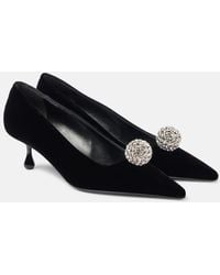 Jimmy Choo - Orb 50 Embellished Velvet Pumps - Lyst