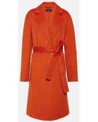 JOSEPH - Cenda Wool And Cashmere Wrap Coat - Lyst
