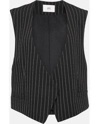 Ami Paris - Virgin Wool Pinstripe Waistcoat - Lyst