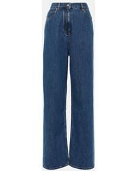 Valentino - High-Rise Wide-Leg Jeans - Lyst
