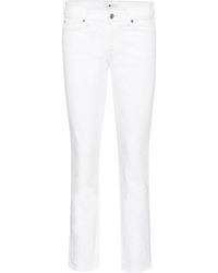 7 For All Mankind Roxanne Mid-rise Skinny Jeans - White