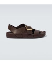 Loewe - Paula's Ibiza Ease Leather Sandals - Lyst