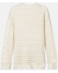 Leset - Lucy Crochet Cotton Sweater - Lyst