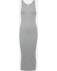 Valentino - Cotton-blend Jersey Midi Dress - Lyst
