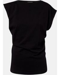 Agolde - Beth Asymmetric Cotton Jersey T-Shirt - Lyst