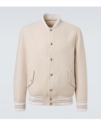 Eleventy - Wool And Cashmere Varsity Jacket - Lyst