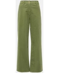 Nili Lotan - Weite High-Rise-Hose Megan Aus Baumwolle - Lyst