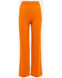 Barrie - High-rise Wide-leg Cashmere Pants - Lyst