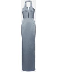 The New Arrivals Ilkyaz Ozel - Holly Bow-Detail Satin Corset Gown - Lyst