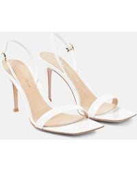 Gianvito Rossi - Ribbon 85 Patent Leather Sandals - Lyst