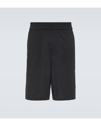 Ami Paris - Cotton Crepe Bermuda Shorts - Lyst