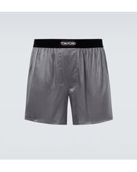 Tom Ford - Boxer Briefs En Mezcla De Seda Con Logo - Lyst