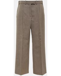 The Row - Roan Wool And Silk Wide-leg Pants - Lyst