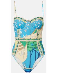 Tory Burch - Printed Swimsuit - Lyst