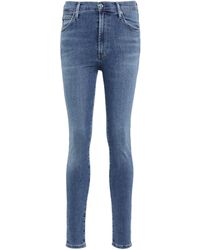 Citizens of Humanity High-Rise Skinny Jeans Chrissy - Blau