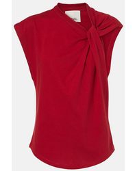 Isabel Marant - Naydagz Draped Cotton Jersey Top - Lyst