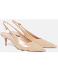 Gianvito Rossi - Robbie 55 Patent Leather Slingback Pumps - Lyst