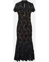 Self-Portrait - Floral Lace Maxi Dress - Lyst
