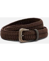 Brunello Cucinelli - Monili Braided Leather Belt - Lyst