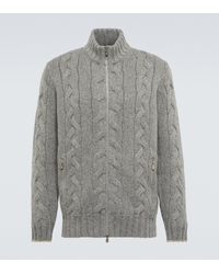 Brunello Cucinelli Cable-knit Cashmere Sweater - Gray