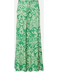 Poupette - Clea Printed Wide-Leg Pants - Lyst