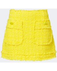 Dolce & Gabbana - Cotton-Blend Tweed Miniskirt - Lyst