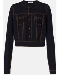 Alaïa - Fluid Cropped Wool-Blend Jacket - Lyst